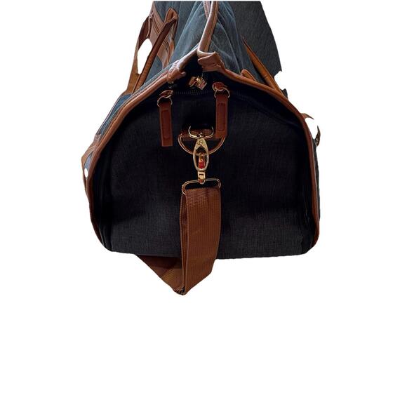 CRG Prestige 2-in-1 Garment Bag Dark Gray Tan Brown Travel Casual Bag NEW NWT - Picture 4 of 14